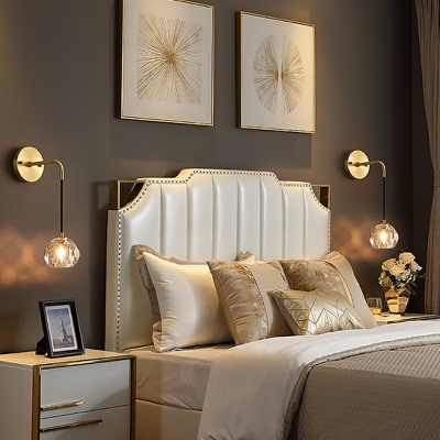 Postmodern Sconce Light Fixtures Crystal Flush Mount Wall Sconce for Bedroom