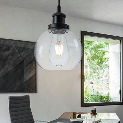 Suspension Pendant Industrial Glass Shade Suspension Pendant Light for Living Room