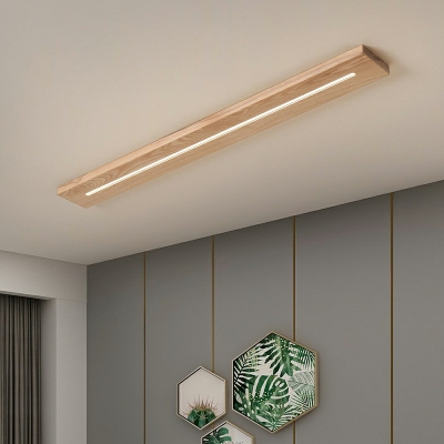 Third Gear Flush Ceiling Light Fixtures Wood Flush Mount Ceiling Chandelier for Living Room