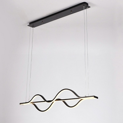 Ultra-Modern Black Color Hanging Pendant Lights LED Pendant Light Fixtures for Dining Room