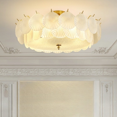 Ultra-Modern Flush Ceiling Light Glass Ceiling Light for Bedroom Living Room
