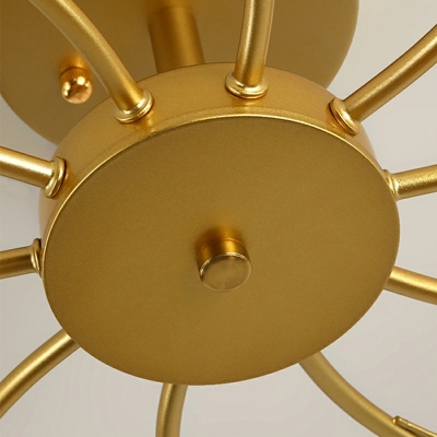 10-Light Flushmount Lighting Minimalism Style Globe Shape Glass Ceiling Mounted Light