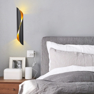 2-Light Sconce Lights Minimalist Style Cylinder Shape Metal Wall Light Fixtures
