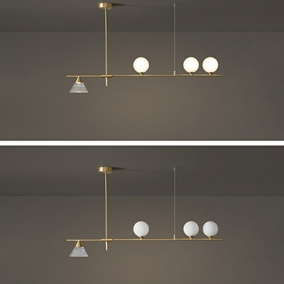 4-Light Island Lighting Modern Style Cone Shape Metal Pendant Light Fixture