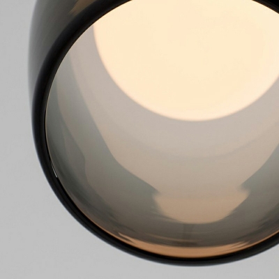 Contemporary Cylindrical Pendant Light Fixture Glass Suspension Pendant