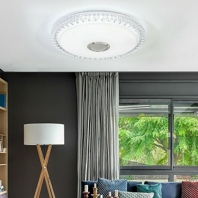 Contemporary Metal and Acrylic Led Flush Ceiling Lights Drum Flush Mount Light Fixtures
