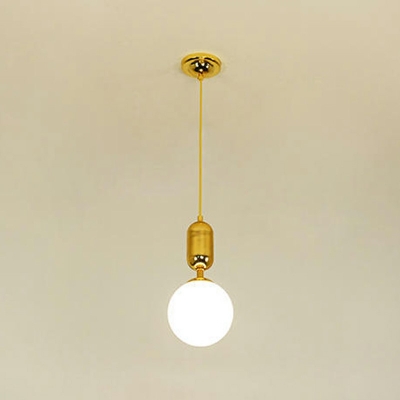 Contemporary Pendulum Pendant Light Fixture White Glass Suspension Pendant Light
