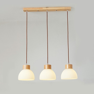Contemporary Wood Down Lighting Pendant Hanging Pendant Light for Living Room Bedroom