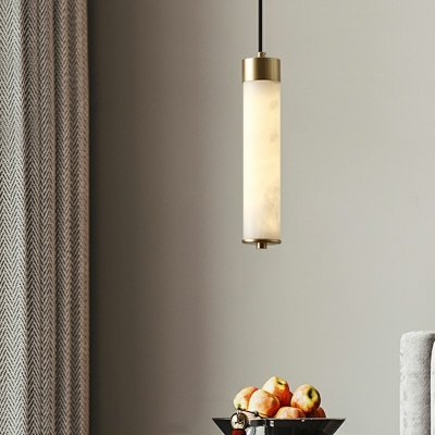 Linear White Down Mini Pendant Modern Hanging Pendant Lights for Living Room