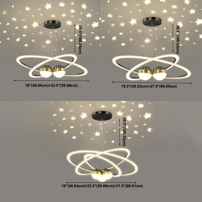 Minimalist Star Suspended Lighting Fixture Metal Pendant Lighting Fixtures