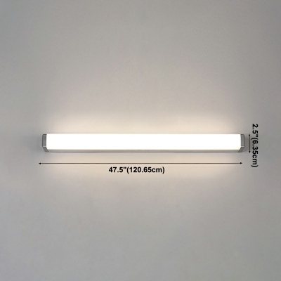 Minimalistic Linear Vanity Light Fixtures Metal and Acrylic Led Vanity Light Strip