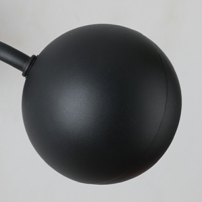 Modern Style Spherical Wall Sconce Metal 1 Light Wall Sconce Lights in Black