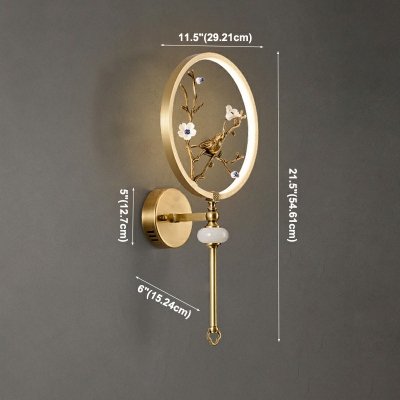 Modern Wall Mounted Lamps Metal Material Flush Mount Wall Sconce for Bedroom