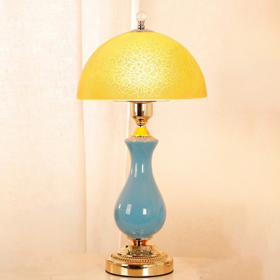 Modernism Cone Glass and Ceramic Table Lamp Night Table Lamps for Bedroom