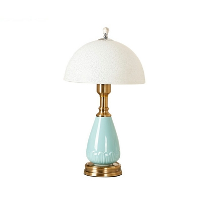 Modernism Cone Table Lamp Glass and Ceramic Night Table Lamps for Bedroom