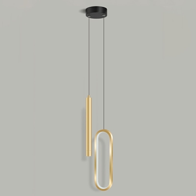 Simplicity Geometric Hanging Pendant Lights Metallic Down Lighting Pendant