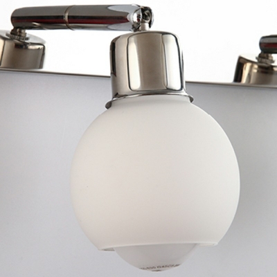 Three Lights Industrial Gooseneck Wall Sconce Lighting Glass Vanity Light Fixtures