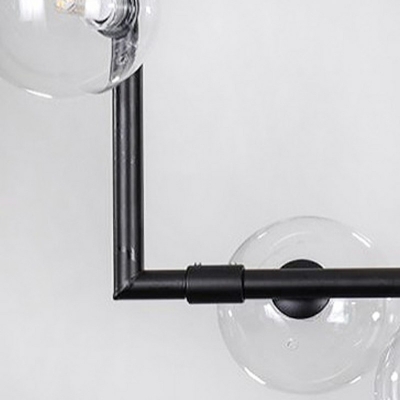 8-light Island Lamp Fixture Simplicity Style Globe Shape Metal Pendant Light Fixtures