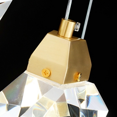 Ceiling Pendant Light Diamond Shade Modern Style Crystal Pendant Lighting Light for Living Room