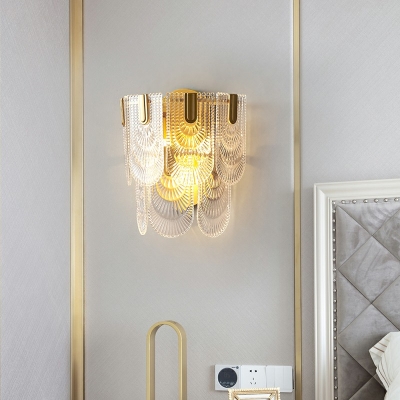 Flush Mount Wall Sconce Metal Postmodern Wall Sconces for Living Room Dining Room