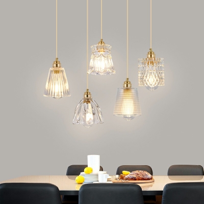 Pendant Light Kit Cone Shade Modern Style Glass Pendant Light for Living Room