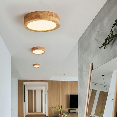 Simply Wood Flush Mount Ceiling Light Fixture Pendant Lights for Living Room