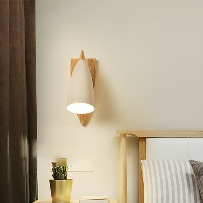 Wood Wall Mounted Lamps Flush Mount Wall Sconce for Living Room