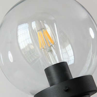 1-Light Sconce Lights Industrial Style Globe Shape Metal Wall Mount Light