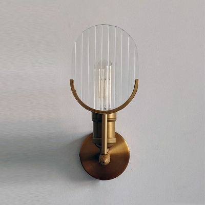 1-Light Sconce Lights Vintage Style Oval Shape Metal Wall Lighting Fixtures