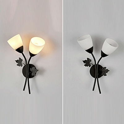 2-Light Wall Lighting Ideas Traditional Style Bell Shape Metal Sconce Lights