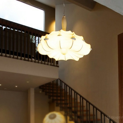Contemporary Down Lighting Silk Hanging Light Fixtures for Living Room