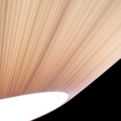Contemporary Half Conical Semi-Flush Mount Ceiling Light Fixtures Fabric Ceiling Light