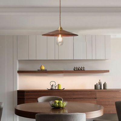 Contemporary Wood  Down Lighting Pendant Hanging Pendant Light for Living Room