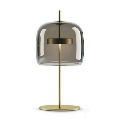 Glass and Metal Nightstand Lamp Modern Minimalist Nightstand Lamp for Living Room