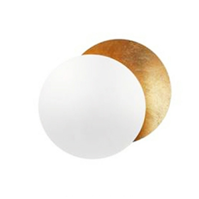 LED Flush Mount Wall Sconce Round Shape Wall Lighting Fixtures for Bedroom
