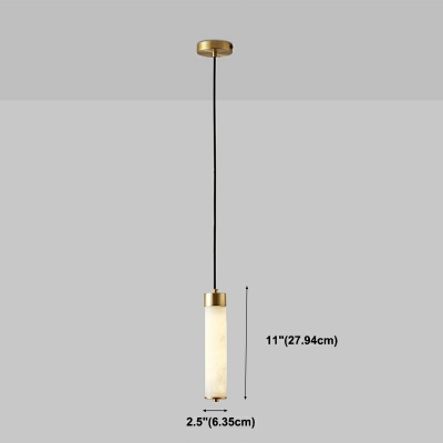 Linear 1 Light Hanging Pendnant Lamp White Modern Minimalist Pendant Light for Living Room