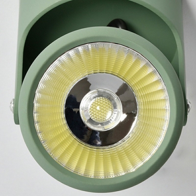 Macaron Metal Semi Flush Mount Ceiling Light Modern Drum Close to Ceiling Lighting for Bedroom