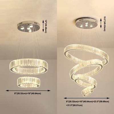Minimalist Crystal Pendant Lighting Fixtures Orbicular Suspended Lighting Fixture