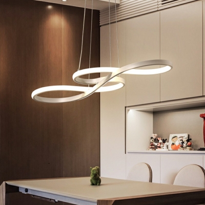 Modern Island Lamps Simple Wood Material LED Pendant Light Fixtures for Dining Room