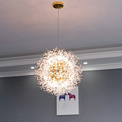 Modern Style Chandelier Crystal Round Shape Ceiling Chandelier for Living Room