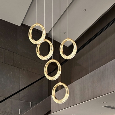 Pendant Lighting Round Shade Modern Style Acrylic Pendant Light Fixtures Light for Living Room