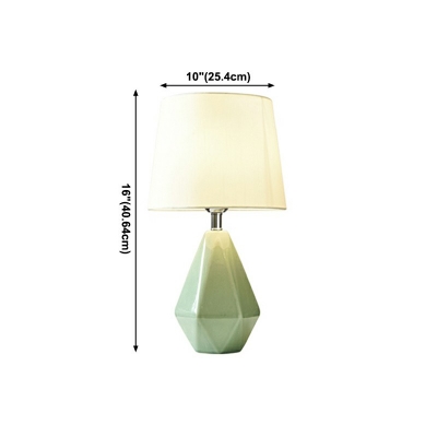 1-Light Night Table Lamps Modern Style Bell Shape Porcelain Nightstand Lamp