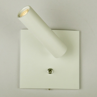 1 Light Square Wall Mounted Light Fixture Adjustable Modern Wall Sconce Light for Bedroom