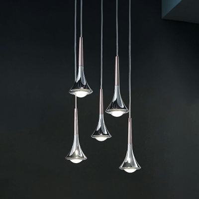 Contemporary Cascade Hanging Pendant Lights Metal Hanging Pendant Light