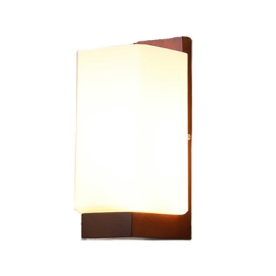 Contemporary Wall Mounted Lamps Wood Flush Mount Wall Sconce for Bedroom