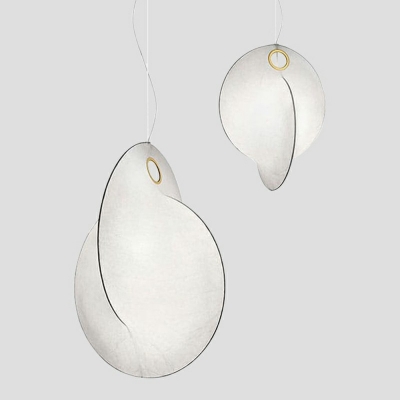 Contemporary White Silk Down Lighting Hanging Light Fixtures for Dining Room