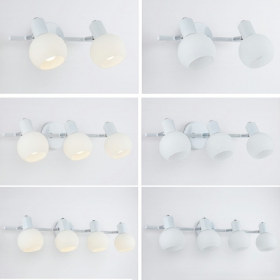 Glass Flush Mount Wall Sconce Traditional Vanity Sconce Lights for Bathroom