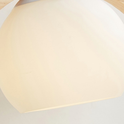 Hanging Pendant Light White Glass Shade Suspension Pendant Light for Living Room
