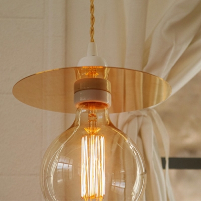 Industrial-Style Flat Commercial Pendant Lighting Brass Hanging Pendant Light
