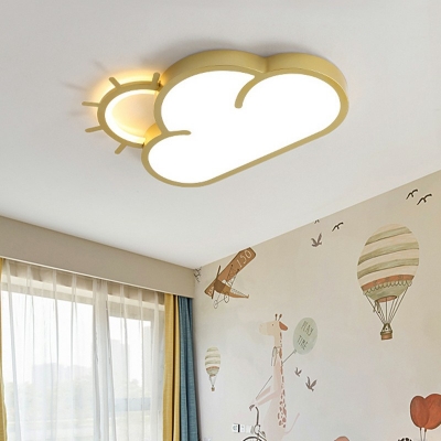 Modern Flush Mount Ceiling Lighting Fixture Contemporary Close to Ceiling Lamp for Kid's Room